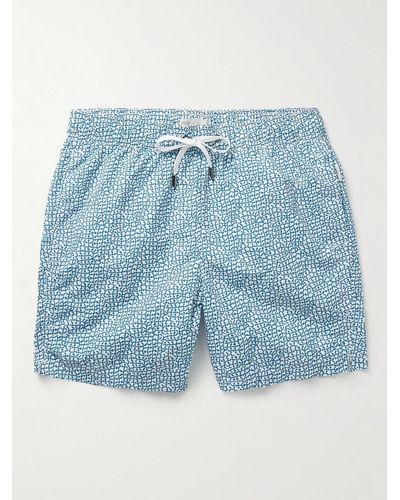Onia Charles Slim-fit Long-length Printed Swim Shorts - Blue