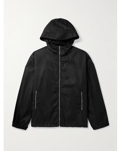 Givenchy Shell Hooded Jacket - Black