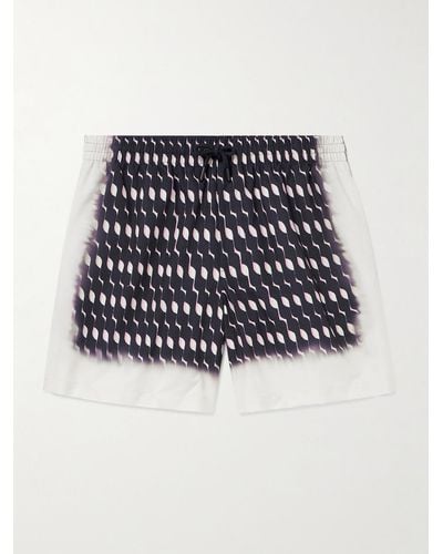 Dries Van Noten Straight-leg Mid-length Printed Swim Shorts - Black