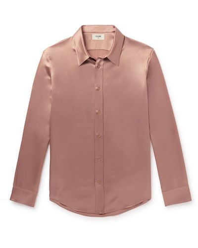 CELINE HOMME Silk-satin Shirt - Pink