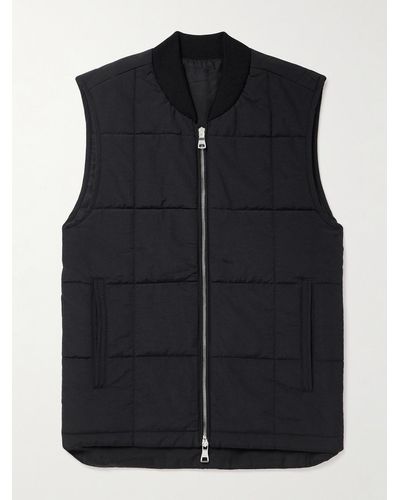 MR P. Quilted Shell Gilet - Blue
