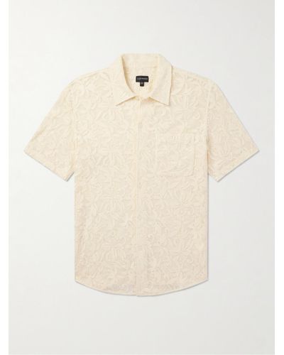 Club Monaco Crocheted Cotton Shirt - Natural