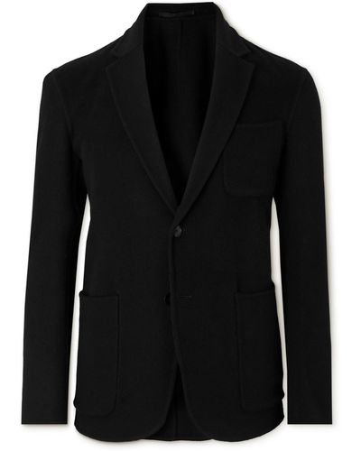 MR P. Unstructured Cashmere And Virgin-wool Blend Blazer - Black