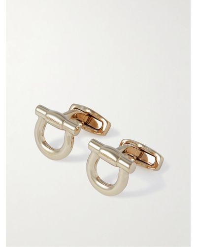 Ferragamo Gancini Gold-tone Cufflinks - Metallic