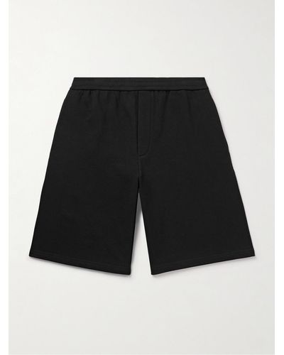 The Row Eston weit geschnittene Shorts aus Baumwoll-Jersey - Schwarz