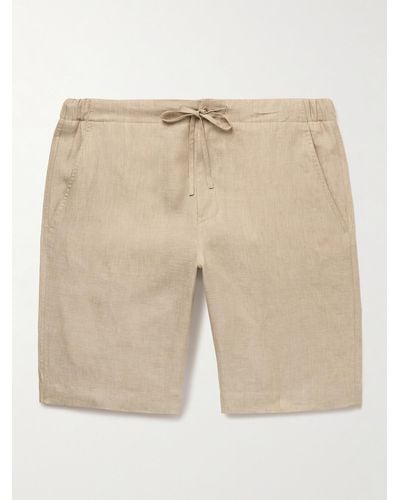 Loro Piana Straight-leg Linen Drawstring Bermuda Shorts - Natural