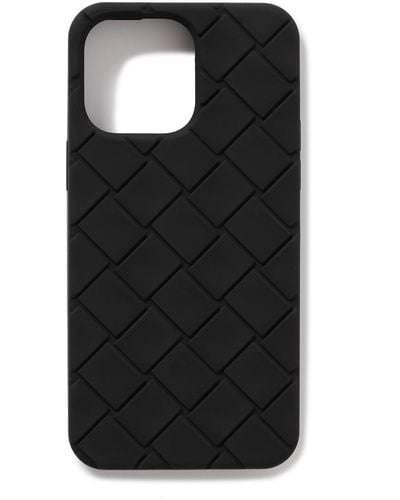 Bottega Veneta Intrecciato Rubber Iphone 13 Pro Max Case - Black