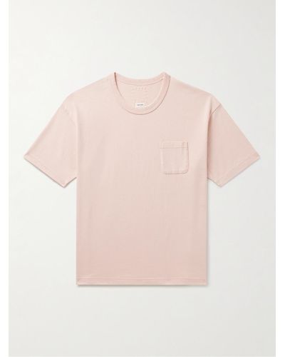 Visvim Jumbo Cotton And Cashmere-blend Jersey T-shirt - Pink