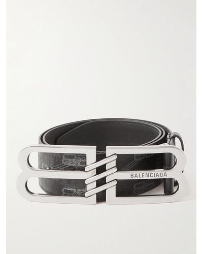 Balenciaga Cintura in tela rivestita con monogramma e logo - Nero