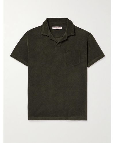 Orlebar Brown Cotton-terry Polo Shirt - Green