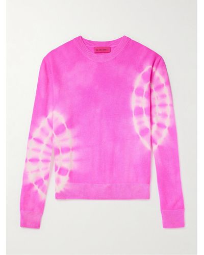 The Elder Statesman Pullover in cashmere tie-dye Spiral City Tranquility - Rosa