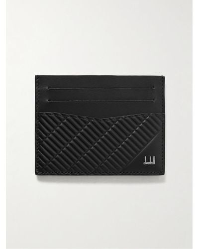 Dunhill Contour Embossed Leather Cardholder - Black