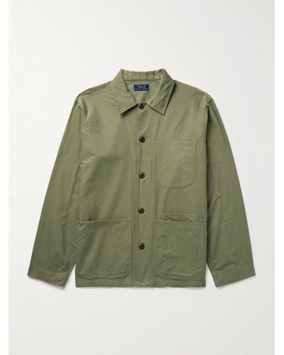 Polo Ralph Lauren Overshirt in cotone Oxford - Verde
