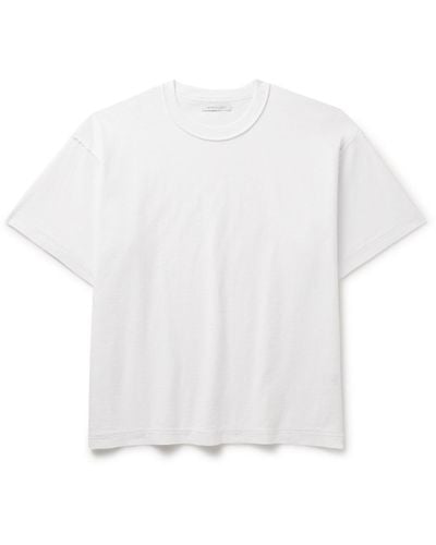 John Elliott Reversed Cropped Cotton-jersey T-shirt - White