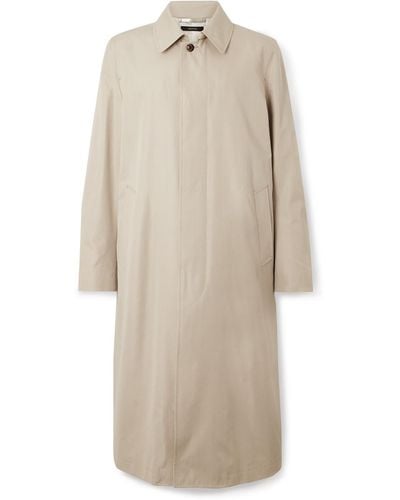 Tom Ford Cotton And Silk-blend Poplin Trench Coat - Natural