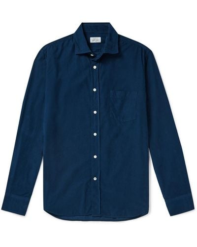Hartford Paul Cotton-corduroy Shirt - Blue