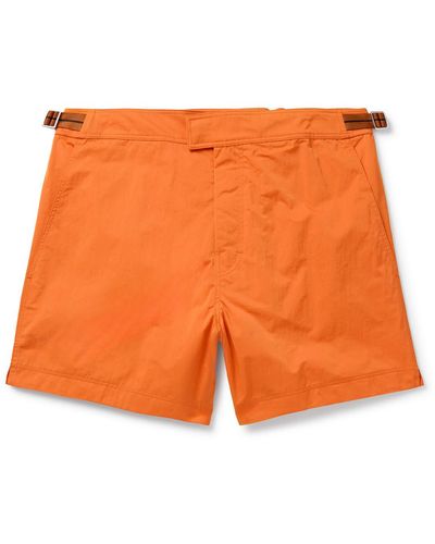 Zegna Straight-leg Mid-length Swim Shorts - Orange