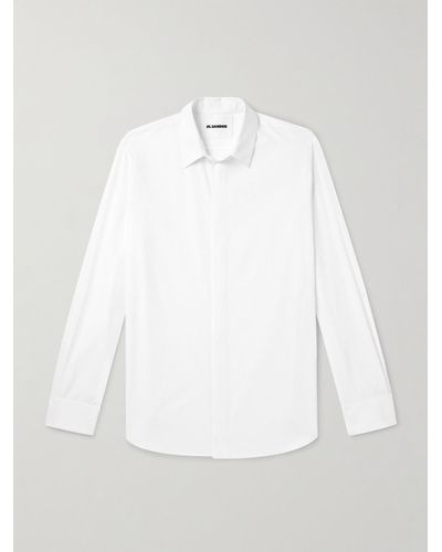 Jil Sander Organic Cotton-poplin Shirt - White