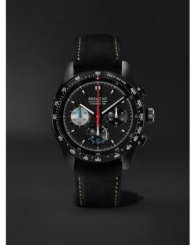 Bremont Cronografo automatico 43 mm in acciaio inossidabile con cinturino in Alcantara® Williams Racing WR45 Limited Edition - Nero
