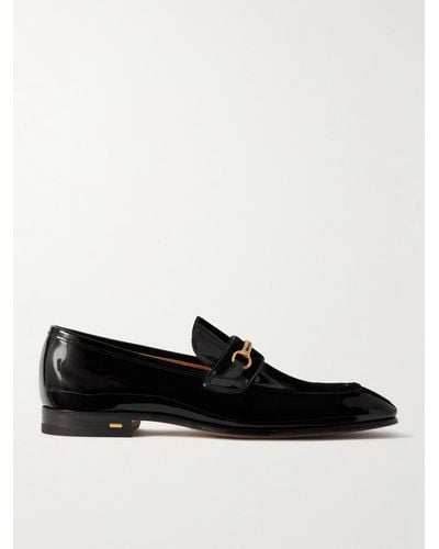 Tom Ford Bailey Embellished Patent-leather Penny Loafers - Black