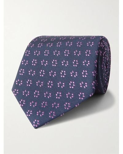 Charvet Krawatte aus Seiden-Jacquard - Blau