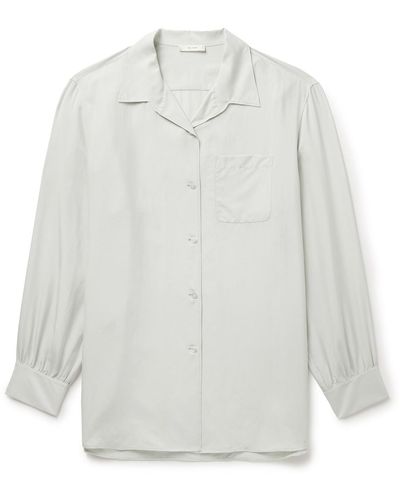The Row Kiton Camp-collar Silk Shirt - White