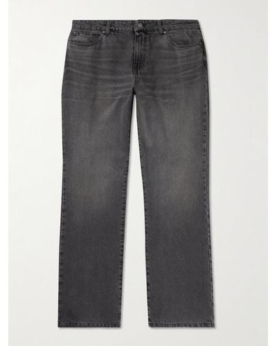 Guess USA Straight-leg Distressed Jeans - Grey