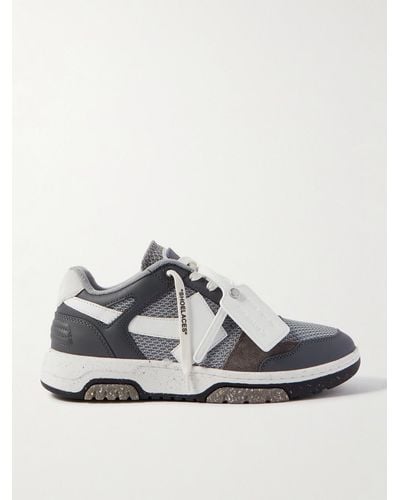 Off-White c/o Virgil Abloh Sneakers in pelle Out of Office - Metallizzato