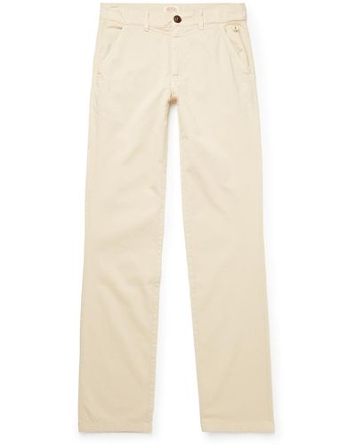 Armor Lux Straight-leg Cotton-blend Twill Chinos - Natural