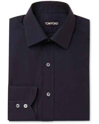 Tom Ford Slim-fit Cotton Shirt - Blue
