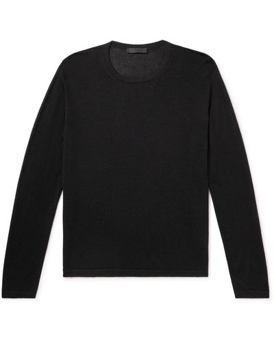 Saman Amel Cashmere And Silk-blend Sweater - Black