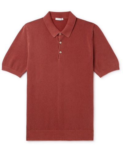 Boglioli Cotton-piqué Polo Shirt - Red