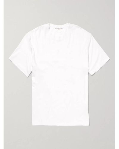 Derek Rose T-shirt in jersey di micromodal stretch Basel - Bianco