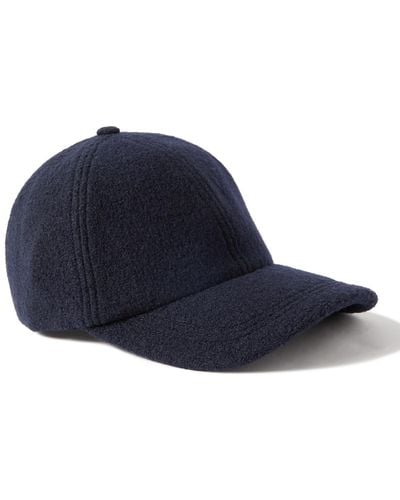 De Bonne Facture Cp06 Wool-bouclé Baseball Cap - Blue
