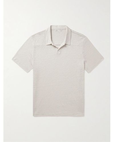 Onia Shaun Linen-jersey Polo Shirt - White