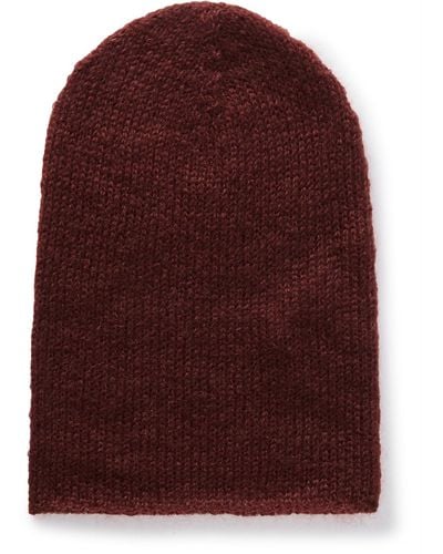 Massimo Alba Clayde Mohair And Silk-blend Beanie - Red
