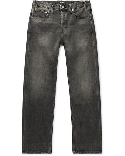CHERRY LA Slim-fit Straight-leg Jeans - Gray