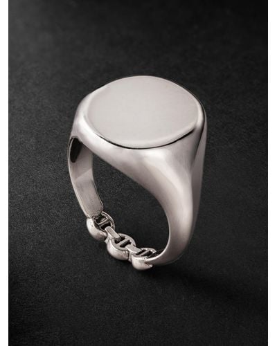 Hoorsenbuhs Sterling Silver Signet Ring - Black