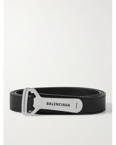 Balenciaga Bottle Opener 3cm Embellished Leather Belt - White