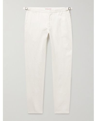 Orlebar Brown Griffon Slim-fit Linen-twill Trousers - White
