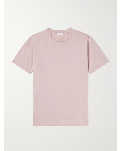 Sunspel Riviera Supima Cotton-jersey T-shirt - Pink