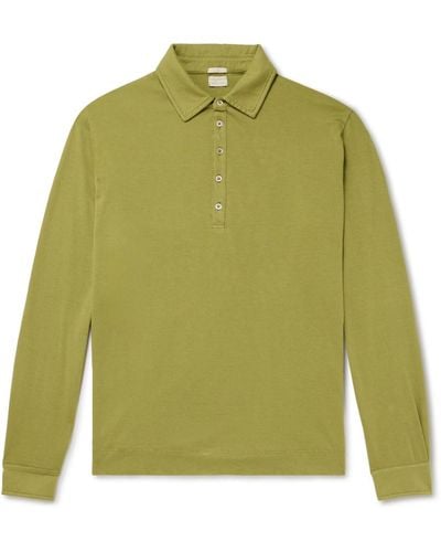 Massimo Alba Ischia Cotton And Cashmere-blend Polo Shirt - Green
