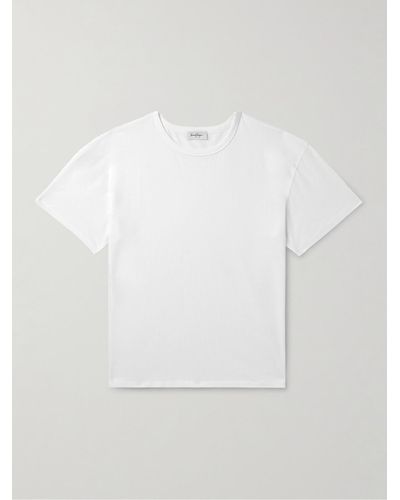 Second Layer Baggy T-Shirt aus Baumwoll-Jersey - Weiß