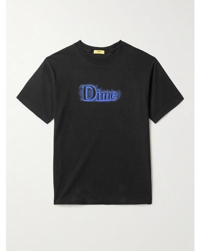 Dime Noize T-Shirt aus Baumwoll-Jersey mit Logoprint - Schwarz