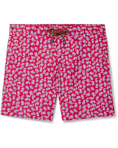 Thorsun Charvet Mid-length Printed Swim Shorts - Red