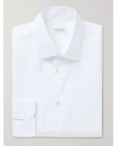 Sunspel Ian Fleming Sea Island Cotton-poplin Shirt - White