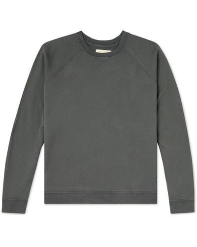 Folk Rivet Cotton-jersey Sweatshirt - Gray