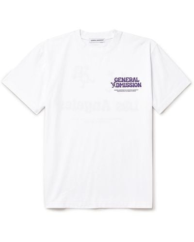 General Admission People Logo-print Cotton-jersey T-shirt - White