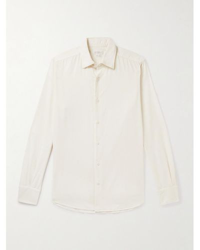 Incotex Slim-fit Cotton-corduroy Shirt - Natural
