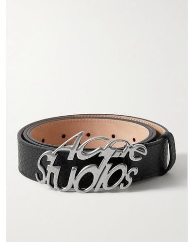 Acne Studios 3cm Full-grain Leather Belt - Metallic